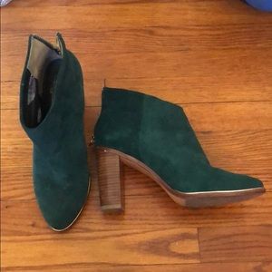 TED BAKER Forest Green Booties Sz 40